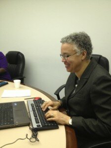President Preckwinkle answering tweets from Cook County Residents