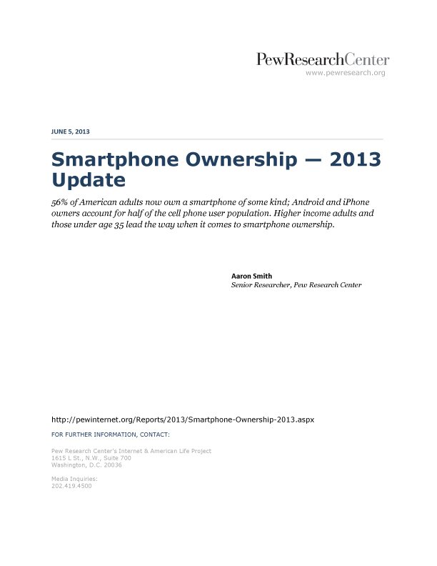 Smartphone Adoption 2013