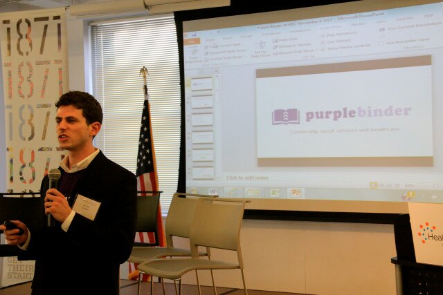 Joe Flesh of Purple Binder at the Health Data Consortium Event at 1871, November 2013