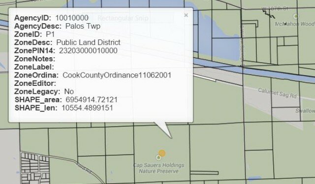 Cook County Unincorporated Zoning by Parcel