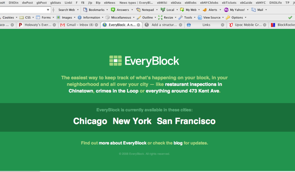 EveryBlock Launch Screenshot