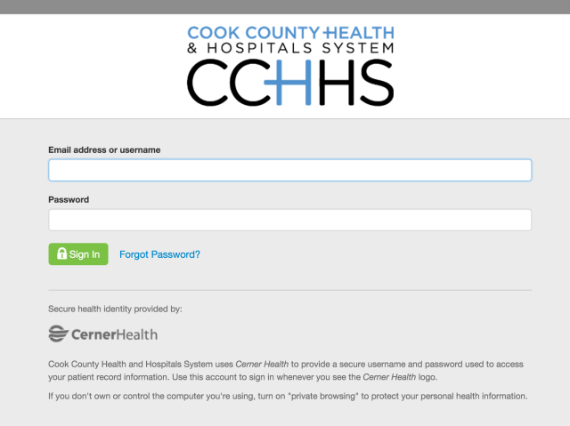 MyCookCountyHealth Patient Portal