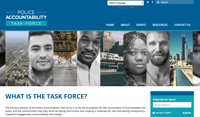 Police Accountability Task Force Screenshot