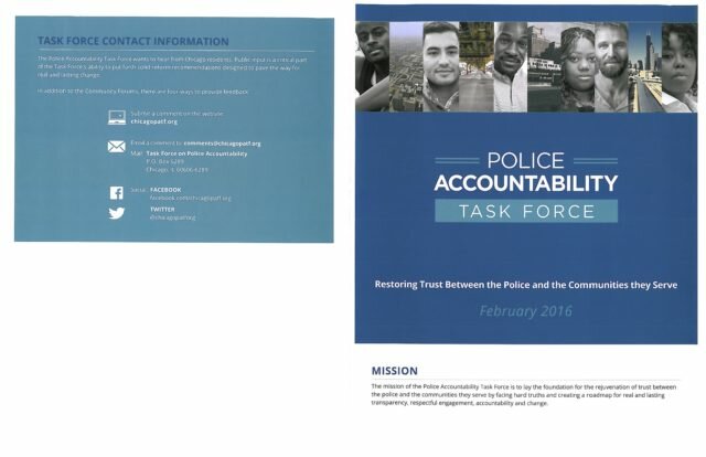 Police Accountability Task Force Brochure