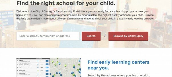 Chicago Early Learning homepage