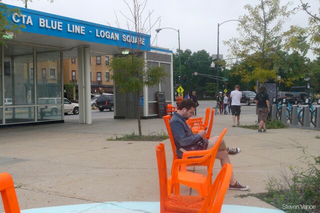 Logan Square, photo by Steve Vance