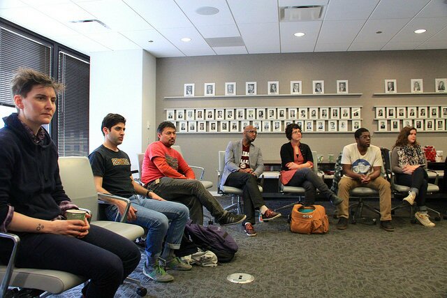 Experimental Modes convening attendees looking serious. Photo by DXO.