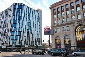 An example of transit oriented development is 1611 W Division which sits on top of a Blue Line station.