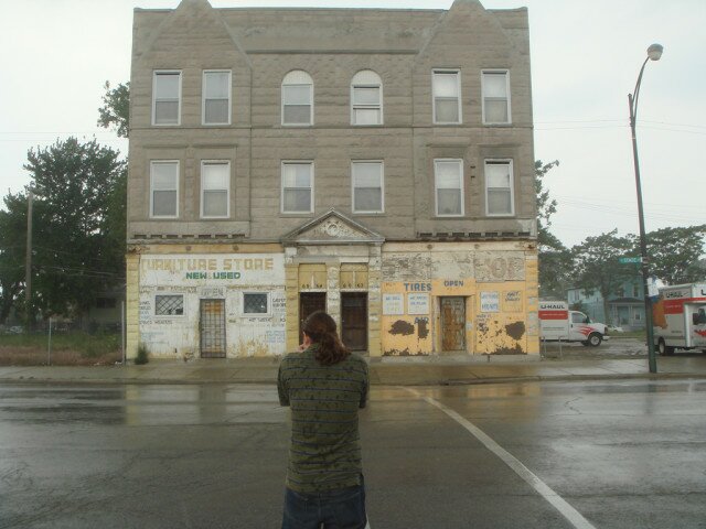 David Schalliol shooting an image in his Isolated Building Studies series