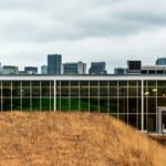 UI Labs Building with Chicago skyline in background